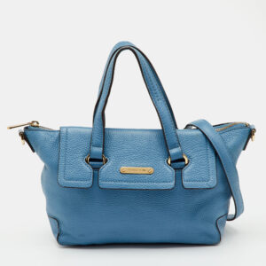 michael michael kors blue leather mackenzie tote