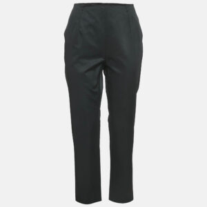 paule ka black cotton blend trousers m