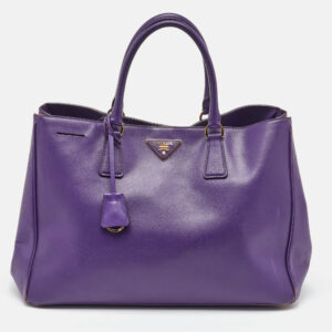 prada purple saffiano leather&nbsp;medium galleria tote