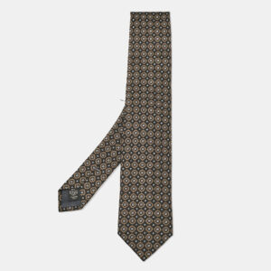 ermenegildo zegna black jacquard silk tie