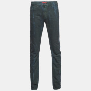 hugo boss navy blue washed denim jeans l waist 36"