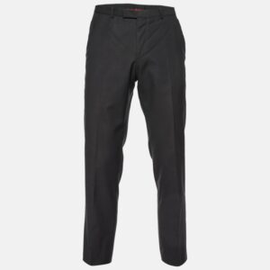 hugo boss dark grey virgin wool pants m