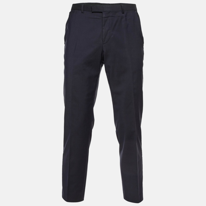 luxury-men-hugo-boss-used-clothes-p1015887-1721984609-007.jpg Hugo Boss Navy Blue Virgin Wool Trousers M