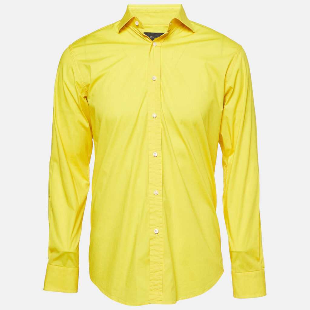 luxury-men-ralph-lauren-used-clothes-p1006055-001.jpg Ralph Lauren Yellow Cotton Long Sleeve Shirts M