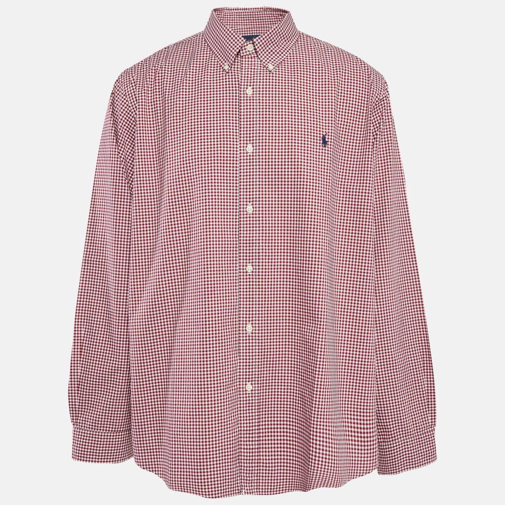 luxury-men-ralph-lauren-used-clothes-p1019027-005.jpg Ralph Lauren Red Gingham Poplin Lon Sleeve Shirt XXL