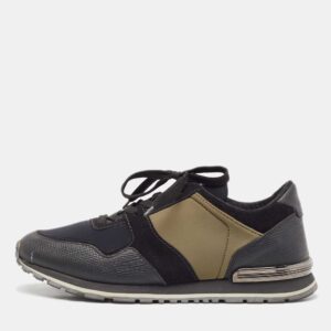 tod's tricolor suede and leather  lace up sneakers size 41