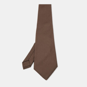 tom ford brown bucket weave silk traditional tie