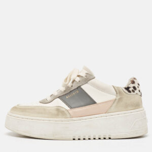 axel arigato multicolor suede and leather low top sneakers size 36