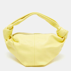 bottega veneta yellow leather mini double knot bag