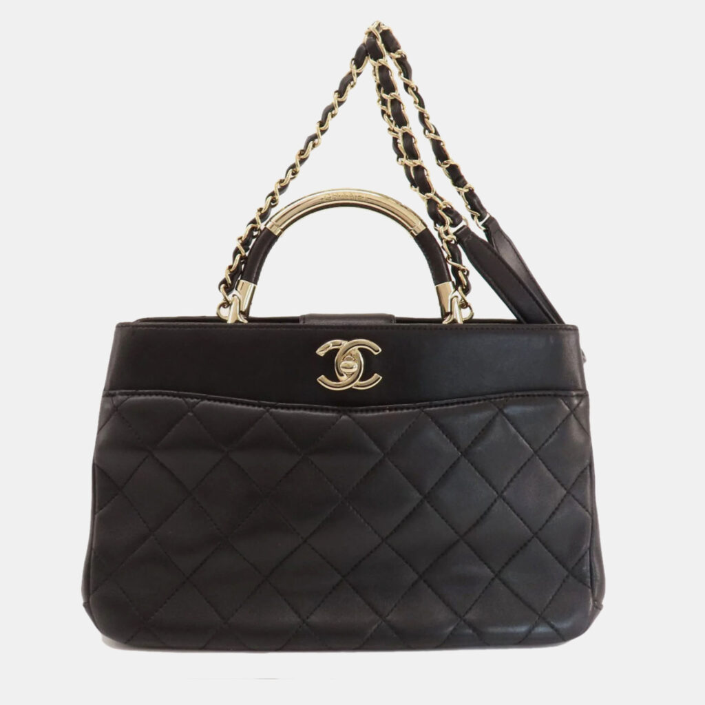 Chanel Navy Caviar Leather Large Filigree Shoulder Bag