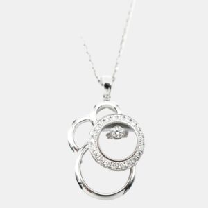 chopard 18kt white gold happy diamonds pendant in 0.39 ctw