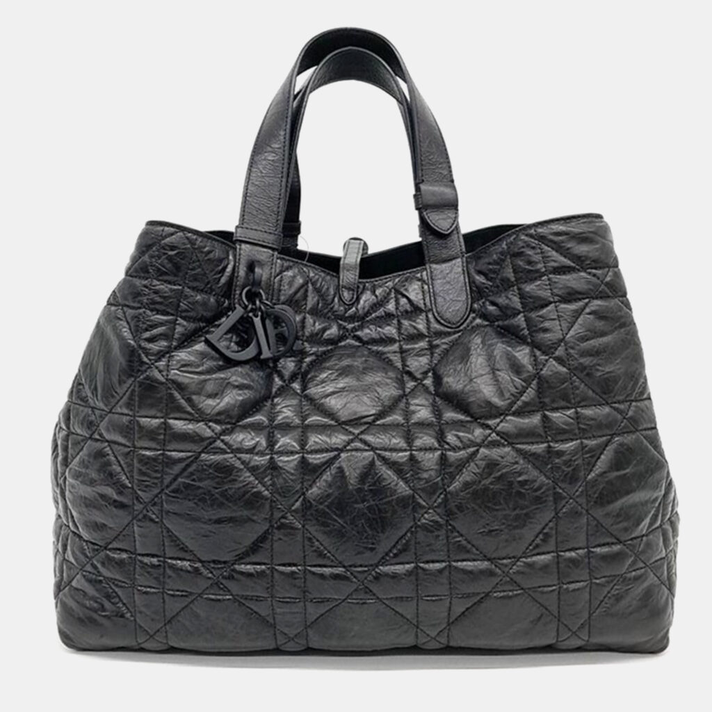 luxury-women-dior-used-handbags-p1008080-006.jpeg Dior Black Leather Large Toujours Tote Bag