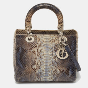 dior ombre blue python medium lady dior tote