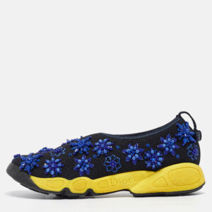 dior black mesh fusion sneakers size 36.5