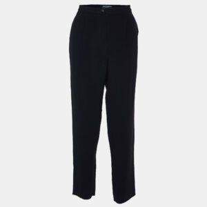 dolce & gabbana black crepe trousers l