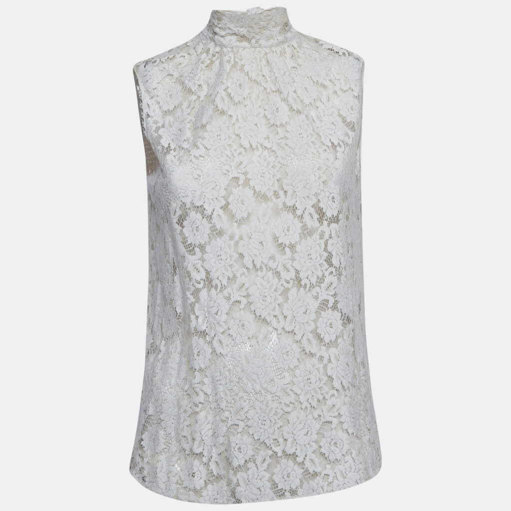 luxury-women-dolcegabbana-used-clothes-p1078734-003.jpg Dolce & Gabbana Cream Lace Sleeveless Top S