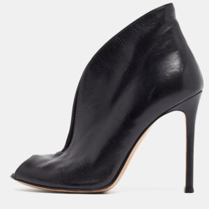 gianvito rossi black leather vamp boots size 35