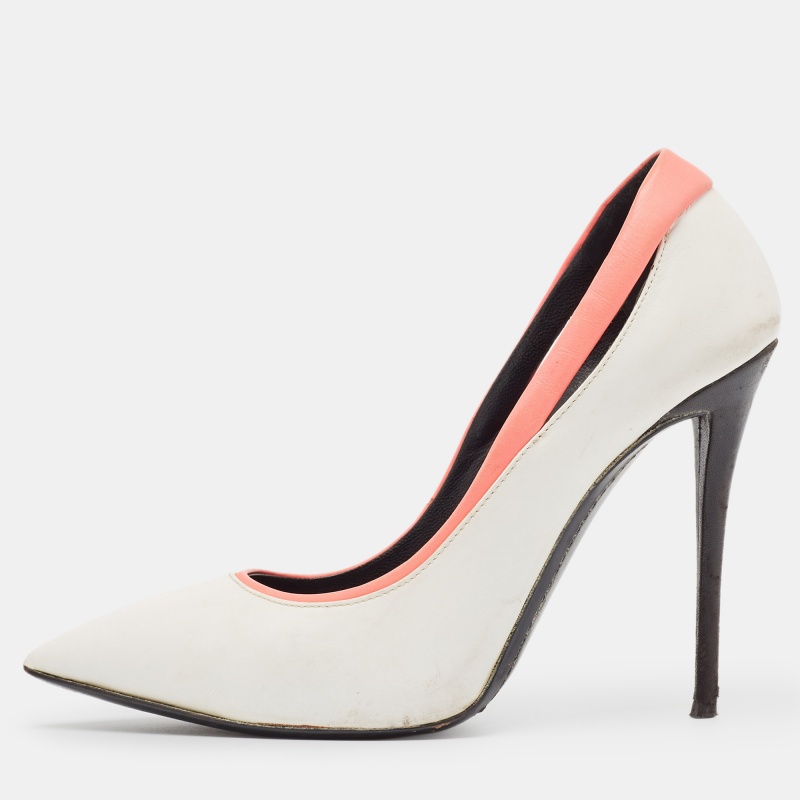 luxury-women-giuseppe-zanotti-used-shoes-p1011893-1721364542-003.jpg Giuseppe Zanotti White/Pink Leather Pointed Toe Pumps Size 37