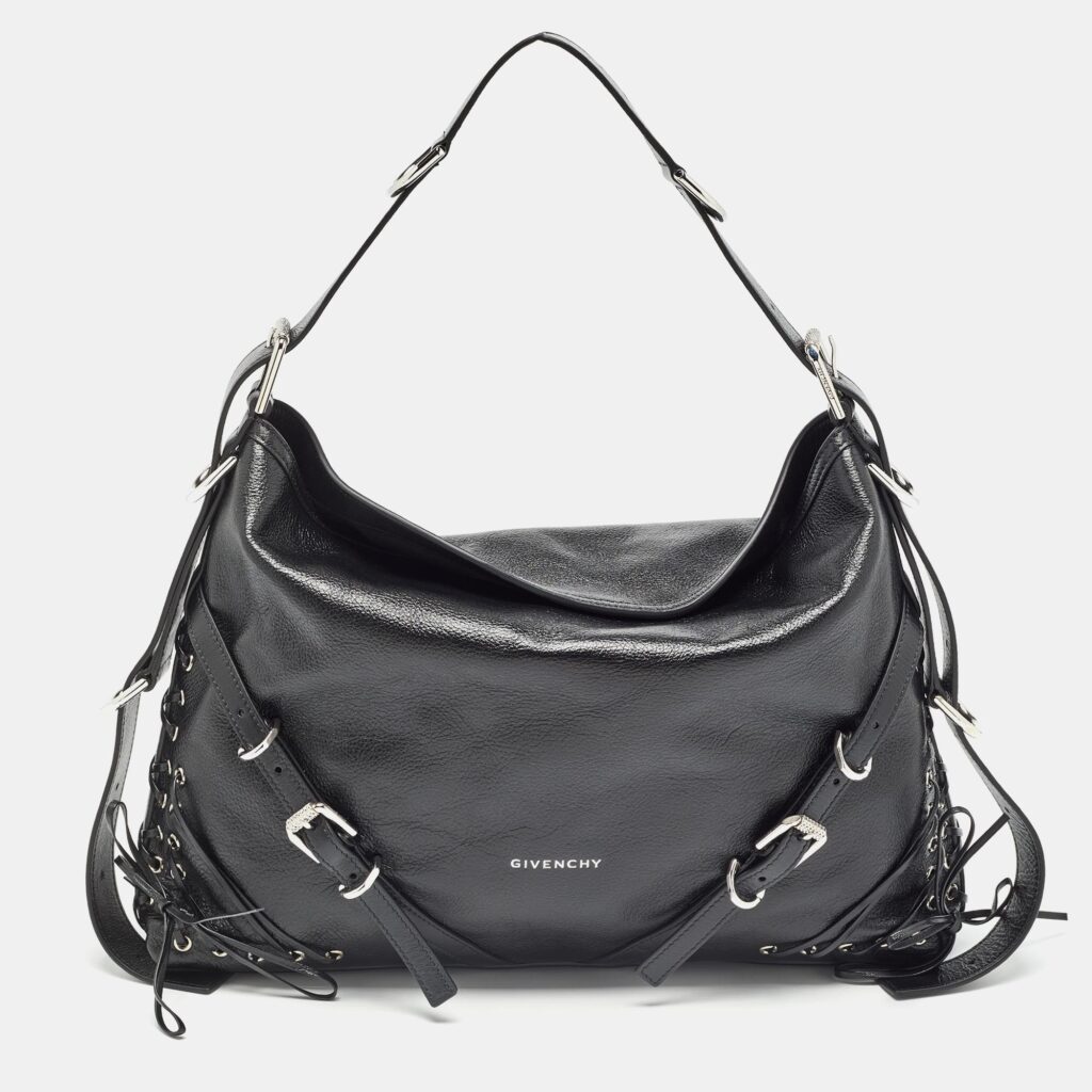 Givenchy Black Leather Medium Corset Voyou Shoulder Bag