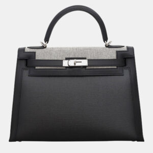 hermes toile h berline/ swift kelly 32 sellier bag