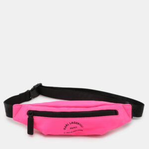 karl lagerfeld neon pink nylon rue st. guillaume belt bag