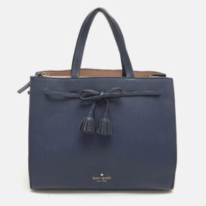 kate spade blue leather hayes street tote