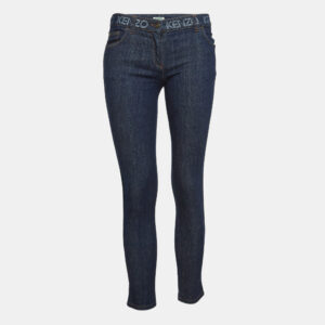 kenzo blue logo printed denim jeans s waist 30"