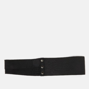 lanvin black elastic and fabric snap waist belt