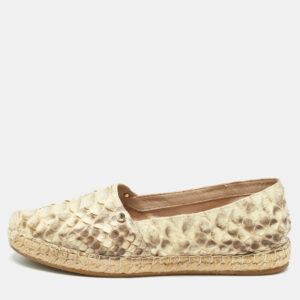 le silla yellow/brown python espadrille flats size 37