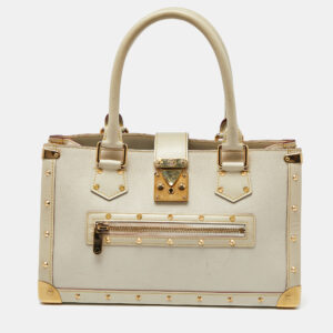 louis vuitton white suhali leather le fabuleux bag
