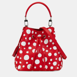 louis vuitton x yayoi kusama red/white leather bb neonoe hobos