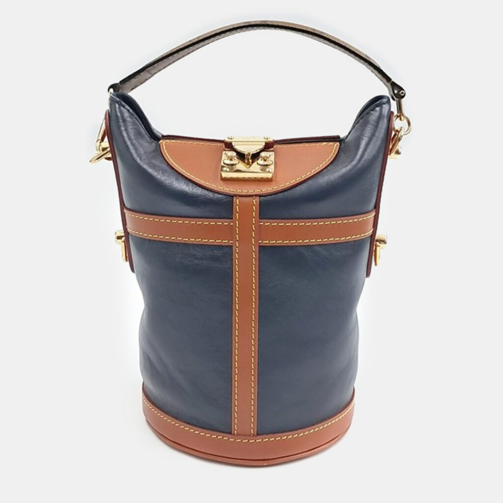 luxury-women-louis-vuitton-used-handbags-p1007913-007.jpeg Louis Vuitton Blue/Brown Reverse Monogram Duffle Bag