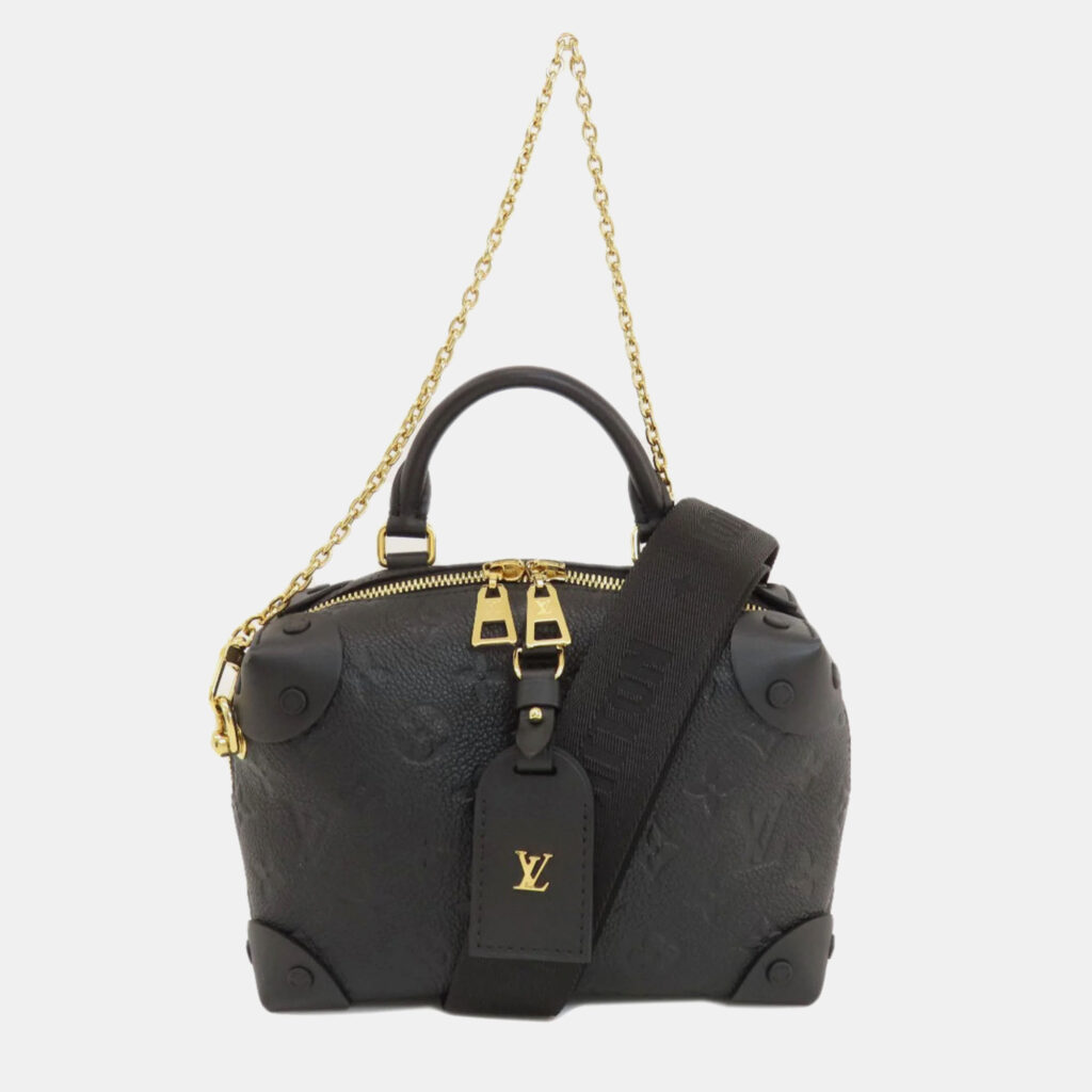 luxury-women-louis-vuitton-used-handbags-p1012363-016.jpeg Louis Vuitton Black Monogram Empriente Leather Petite Malle Souple Shoulder Bag
