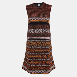 m missoni multicolor patterned lurex knit midi dress l
