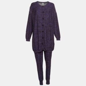 m missoni purple patterned lurex knit cardigan & playsuit set l