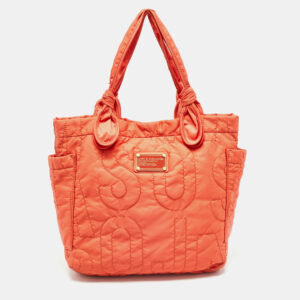 marc by marc jacobs orange nylon medium pretty tate tote