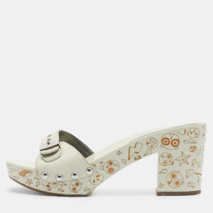 marc by marc jacobs cream leather slides size 36