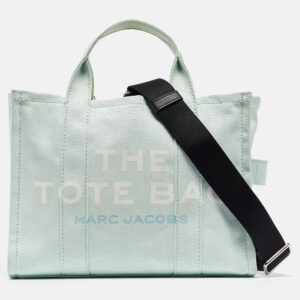marc jacobs mint green/black canvas medium the tote bag