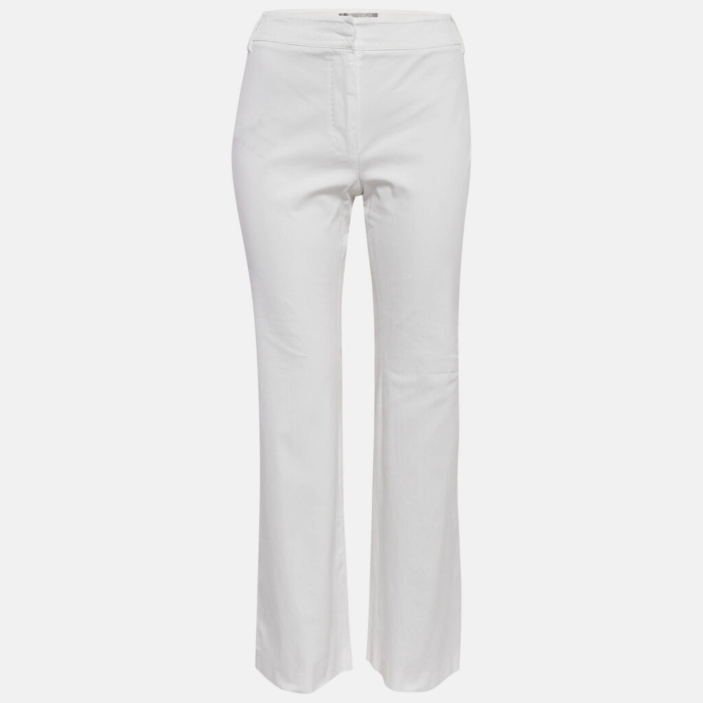 luxury-women-max-mara-used-clothes-p1012911-001.jpg Max Mara White Cotton Straight-Leg Trousers M