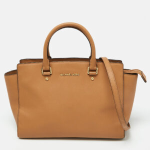 michael michael kors tan leather medium selma tote