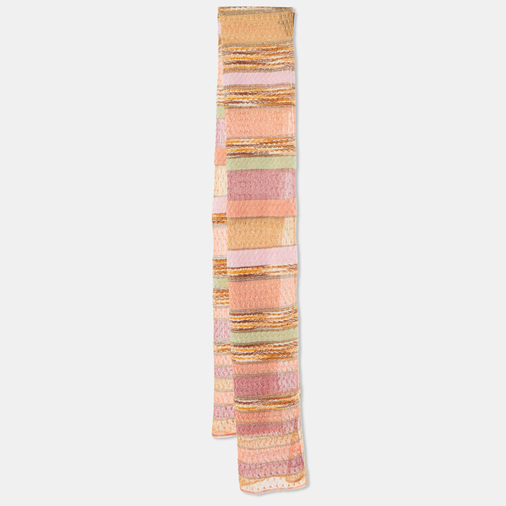 Missoni Multicolor Striped Lurex & Wool Knit Stole