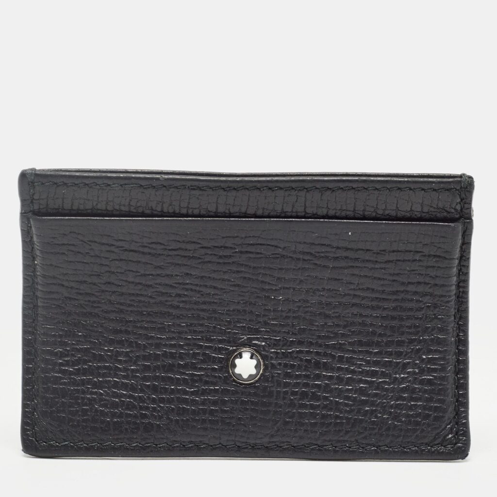 luxury-women-montblanc-used-handbags-p1004430-001.jpg Montblanc Black Leather Meisterstuck Card Holder