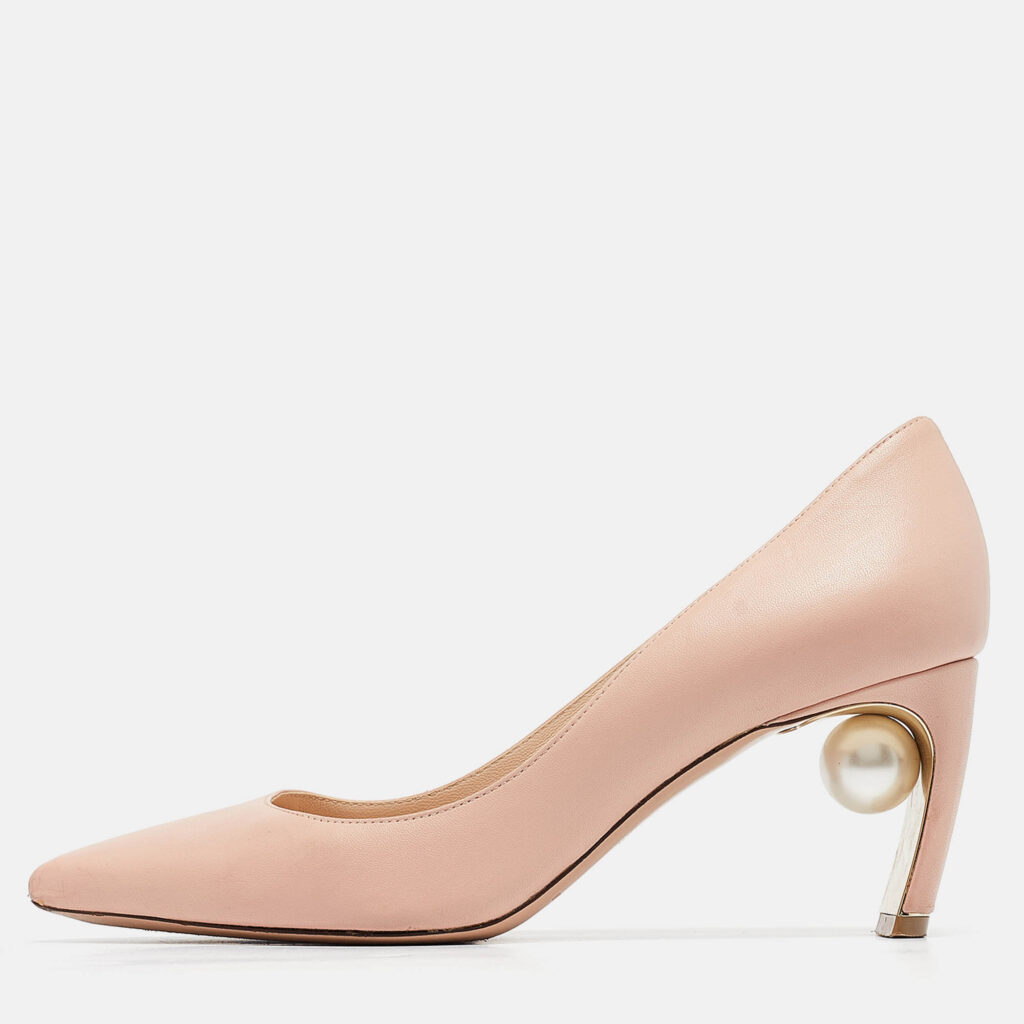 luxury-women-nicholaskirkwood-used-shoes-p1015013-010.jpg Nicholas Kirkwood Pink Leather Pointed Toe Pumps Size 36