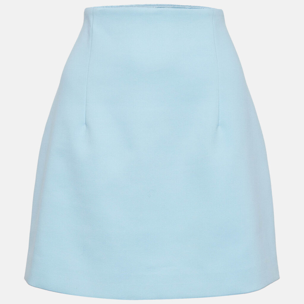 luxury-women-off-white-used-clothes-p1032181-001.jpg Off-White Blue Crepe Mini Skirt M