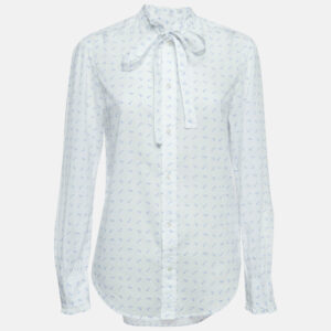 polo ralph lauren white floral print cotton shirt m