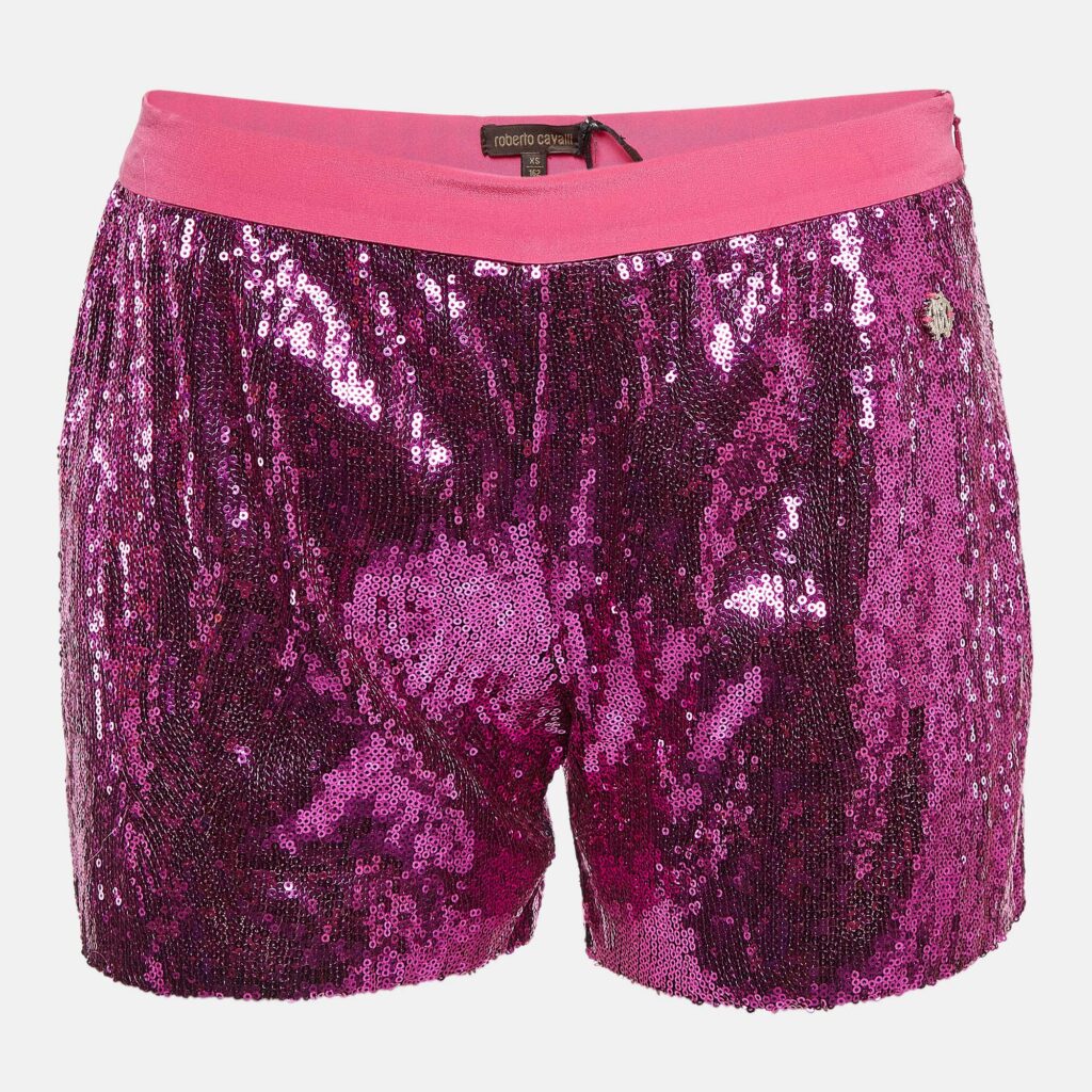 luxury-women-roberto-cavalli-new-clothes-p1016266-001.jpg Roberto Cavalli Pink Sequin Shorts XS