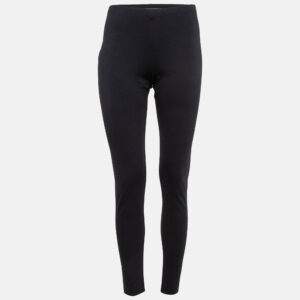 roberto cavalli navy blue stretch knit leggings m