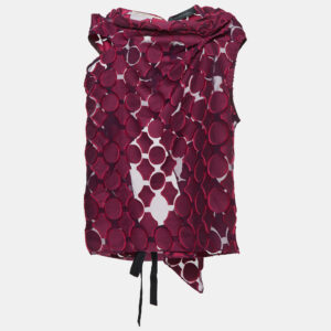 roland mouret pink cotton fil coupe open back top s