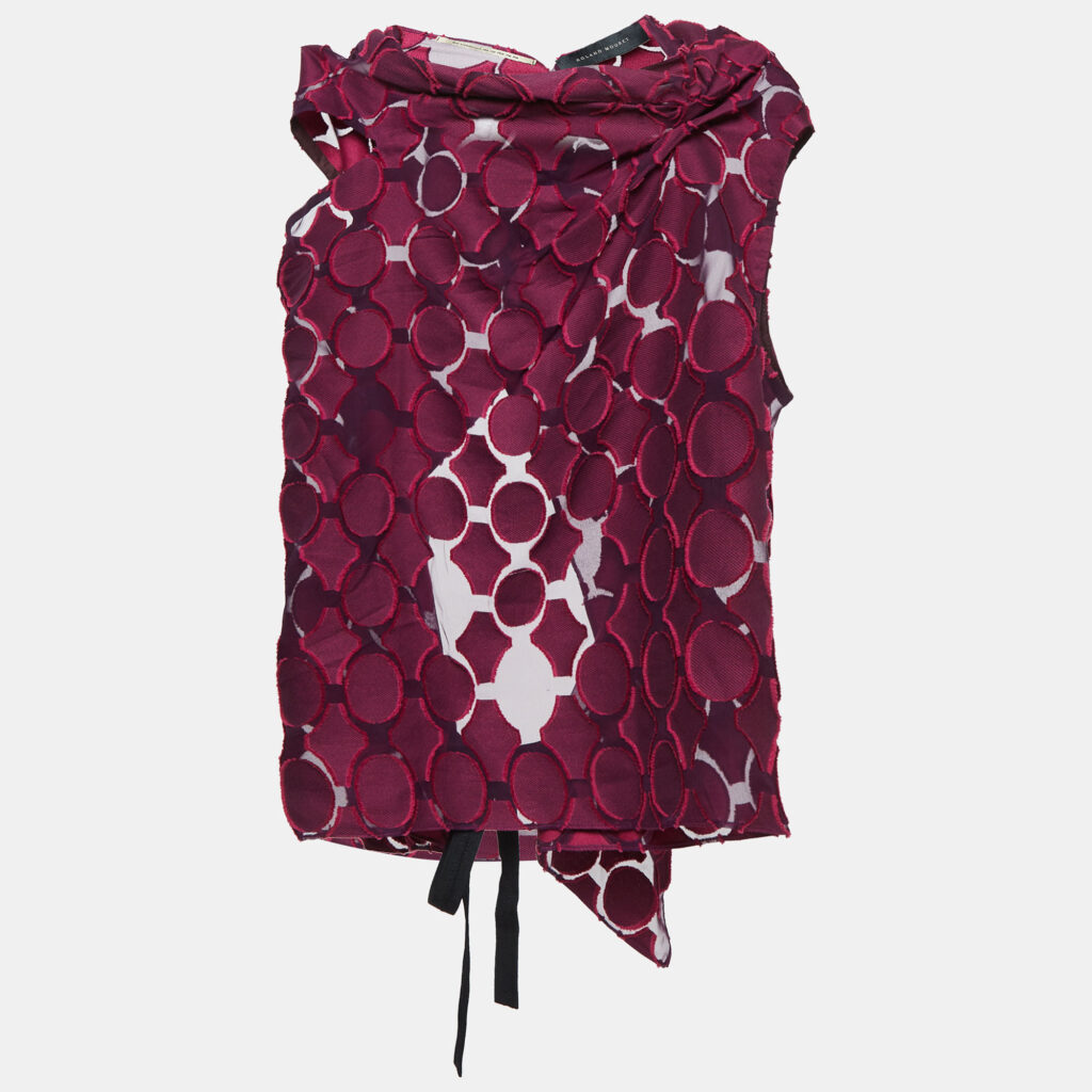 luxury-women-roland-mouret-used-clothes-p1013225-001.jpg Roland Mouret Pink Cotton Fil Coupe Open Back Top S