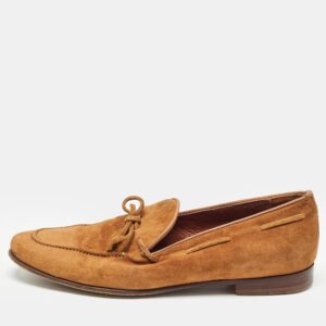 sergio rossi brown suede loafers size 37.5